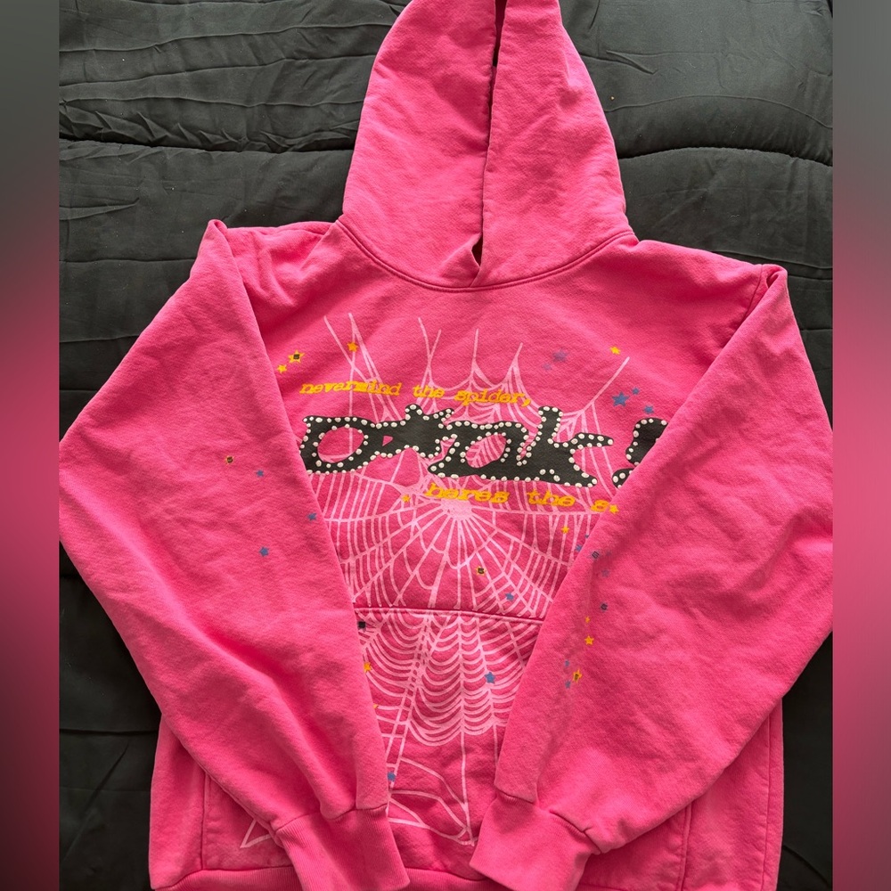 Pink Sp5der hoodie